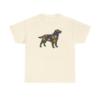Floral Labrador Retriever Design Dog Lover Style Graphic Design T-Shirt