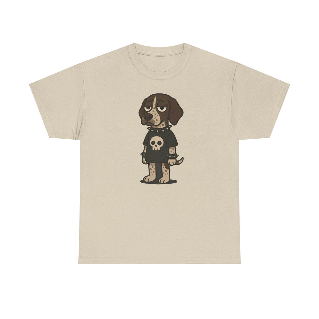 Punk Rock German Shorthaired Pointer With Skull T-Shirt For Dog Lovers