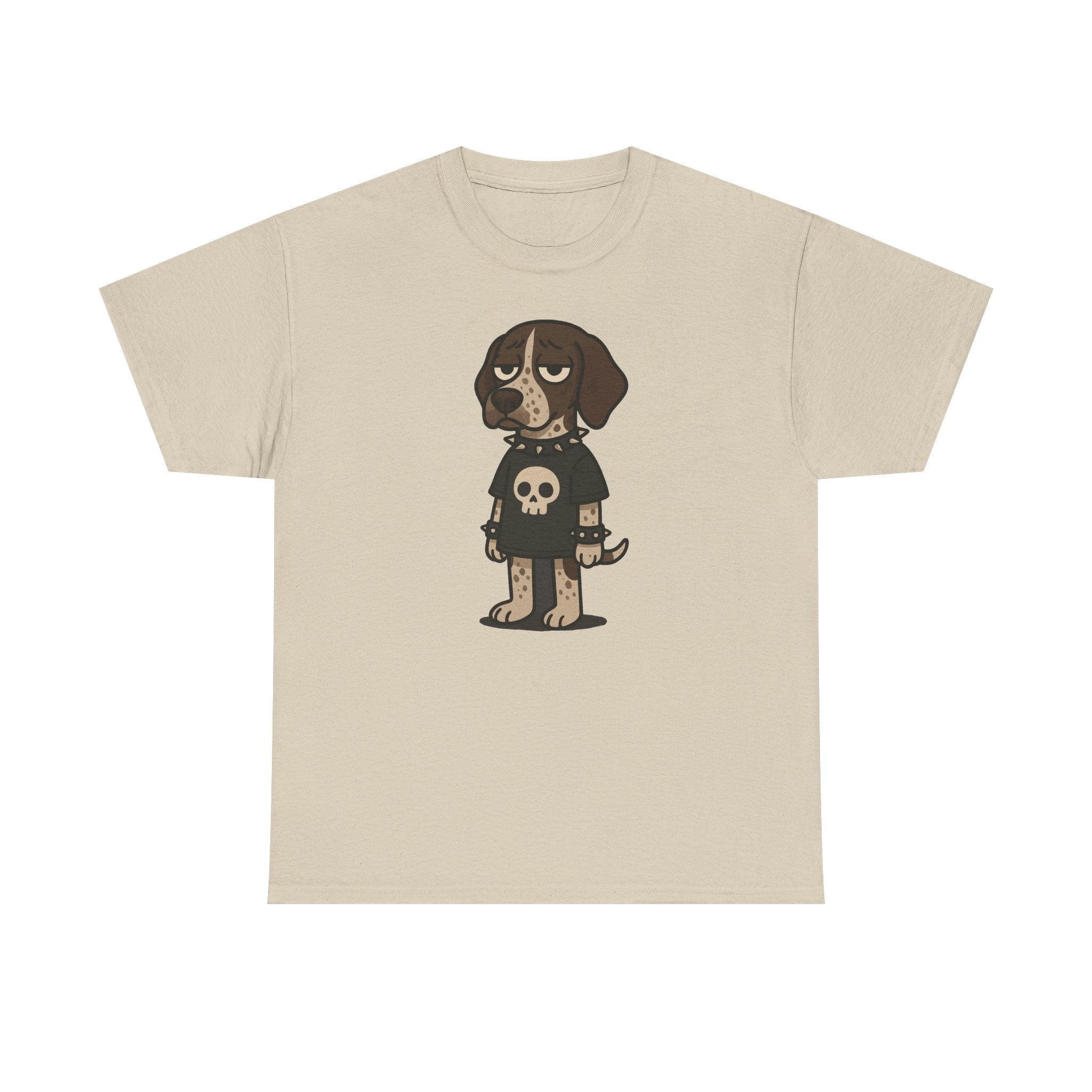 Punk Rock German Shorthaired Pointer With Skull T-Shirt For Dog Lovers