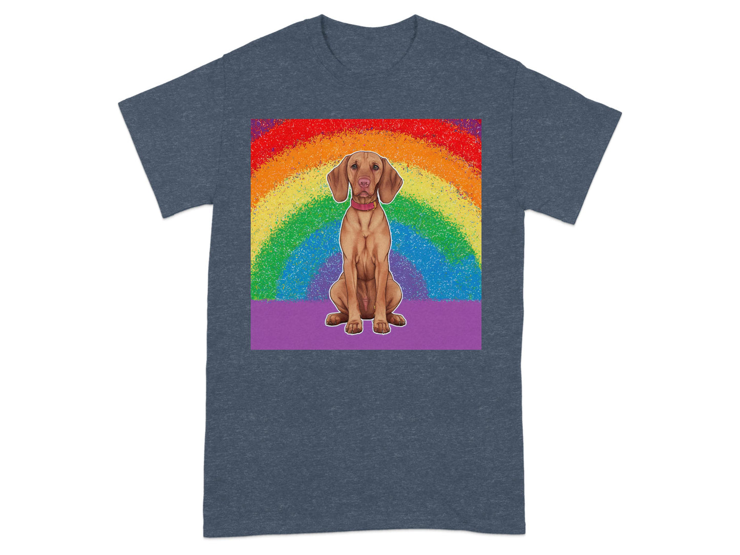 Vibrant Rainbow Dog Graphic Design T-Shirt product