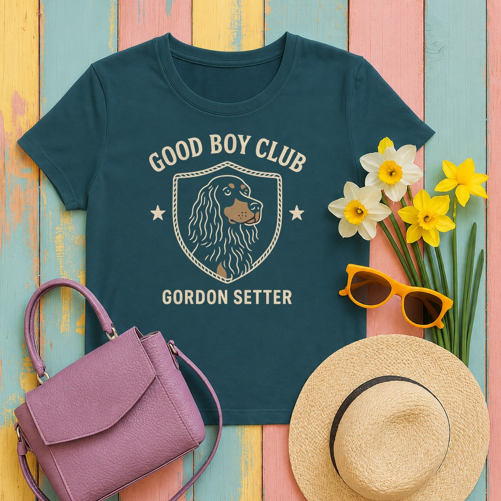 Gordon Good Boy Club Tee in Heather Deep Teal