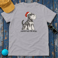 Already Have the Beard Schnauzer Santa T-Shirt in Athletic Heather - flat lay
