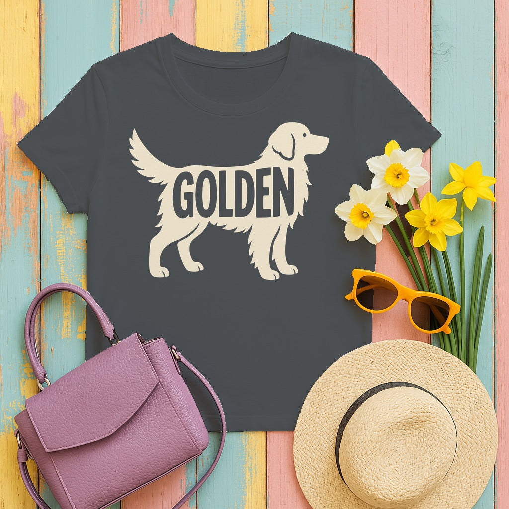 Golden Companion Graphic T-Shirt in Charcoal