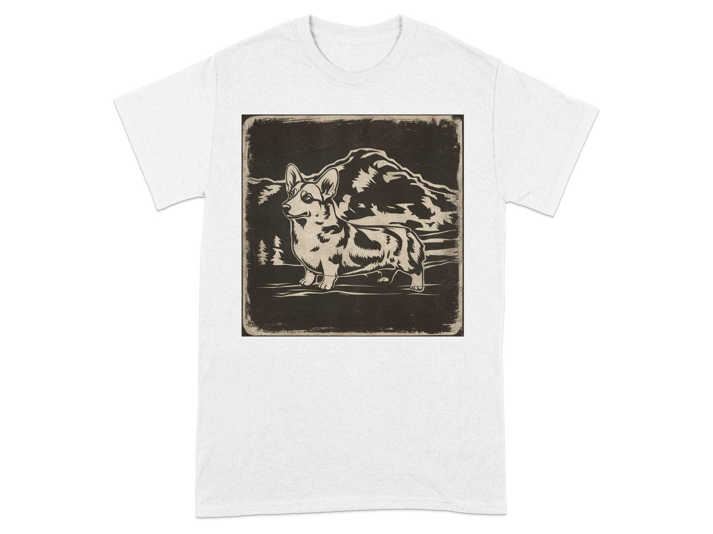 Corgi Dog Standing In Nature Graphic T-shirt product