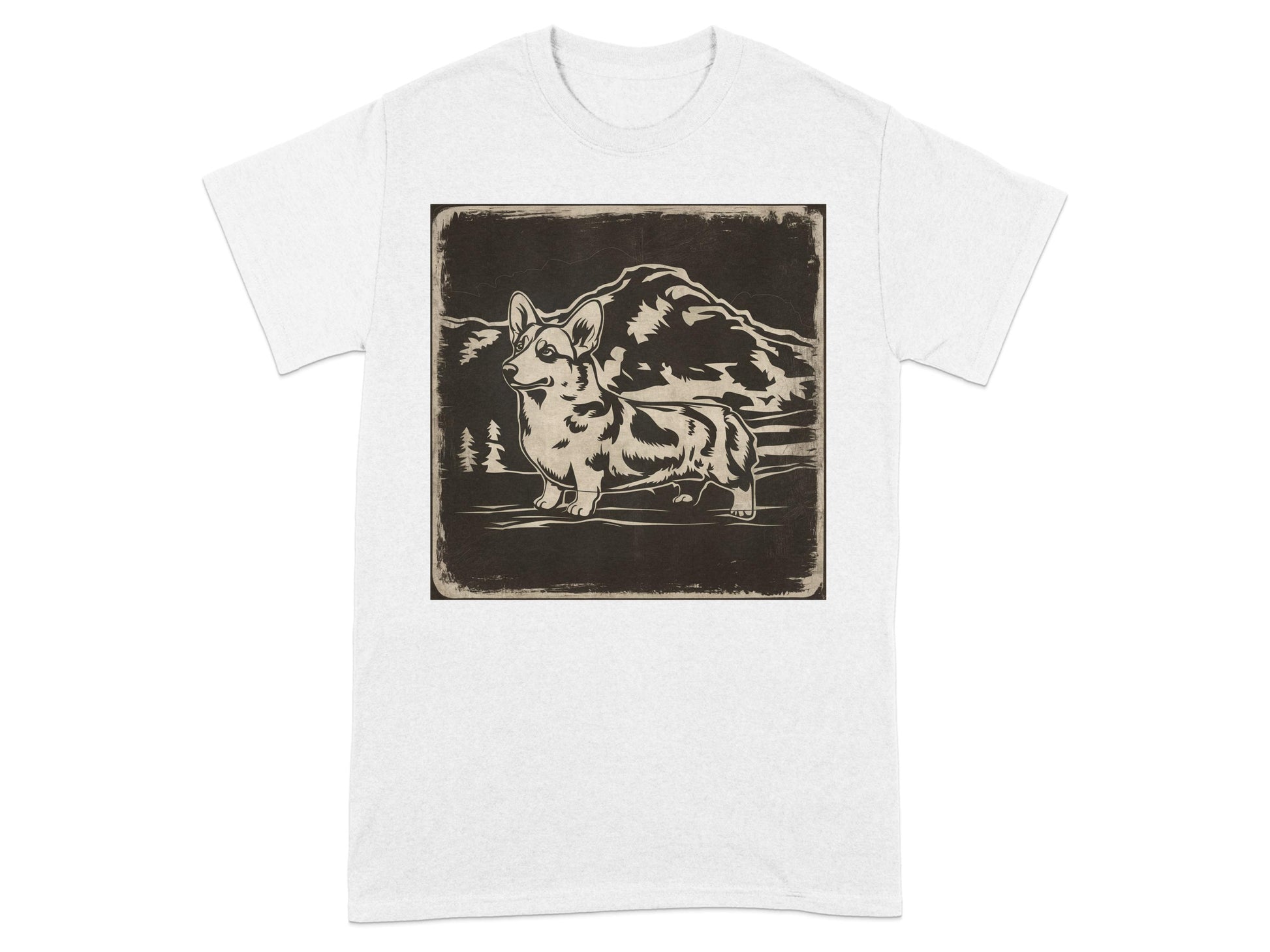 Corgi Dog Standing In Nature Graphic T-shirt product