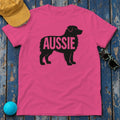 Elegant Aussie Silhouette T-Shirt in Heliconia
