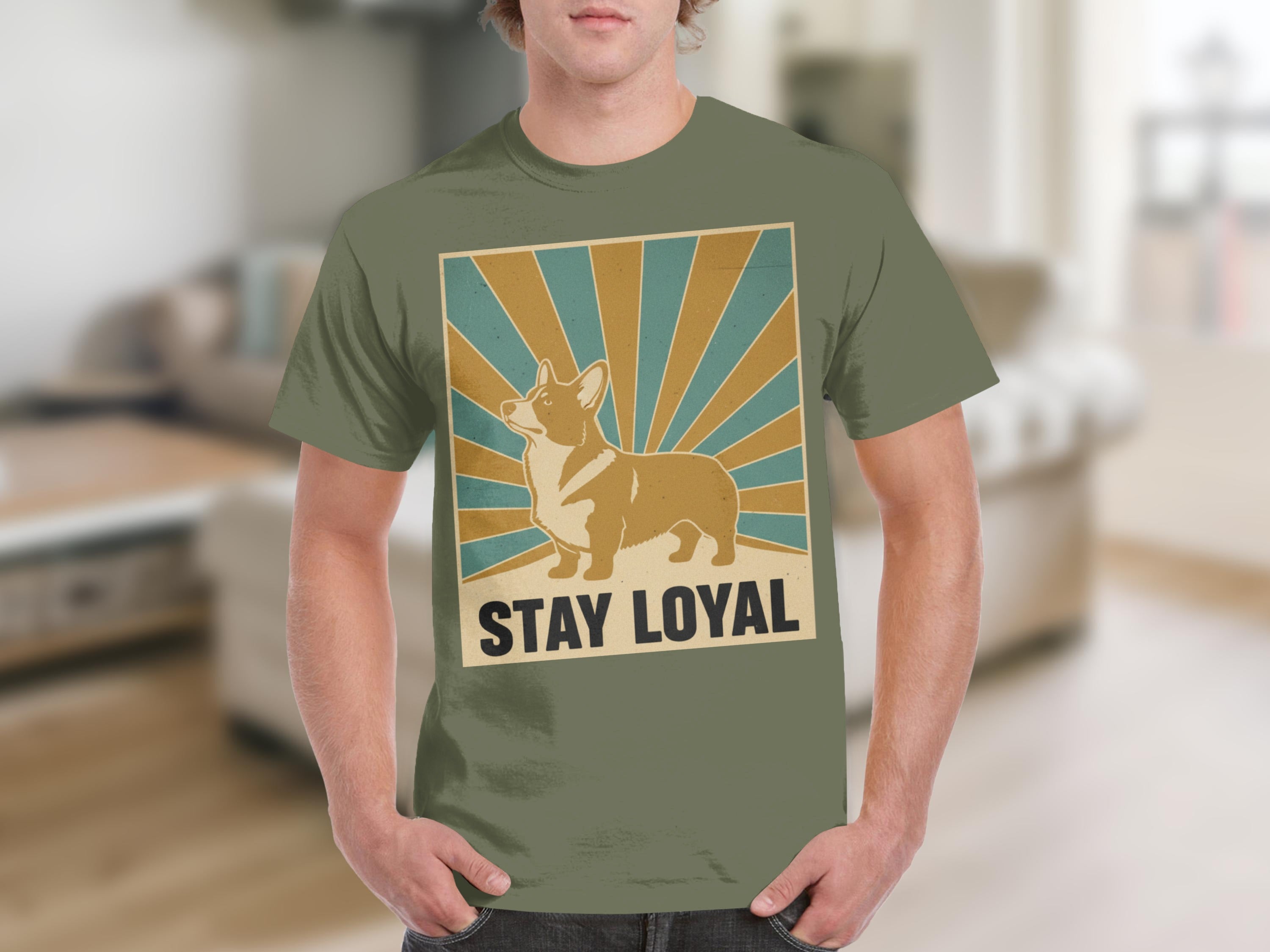 Stay Loyal Corgi Vintage Design T-Shirt