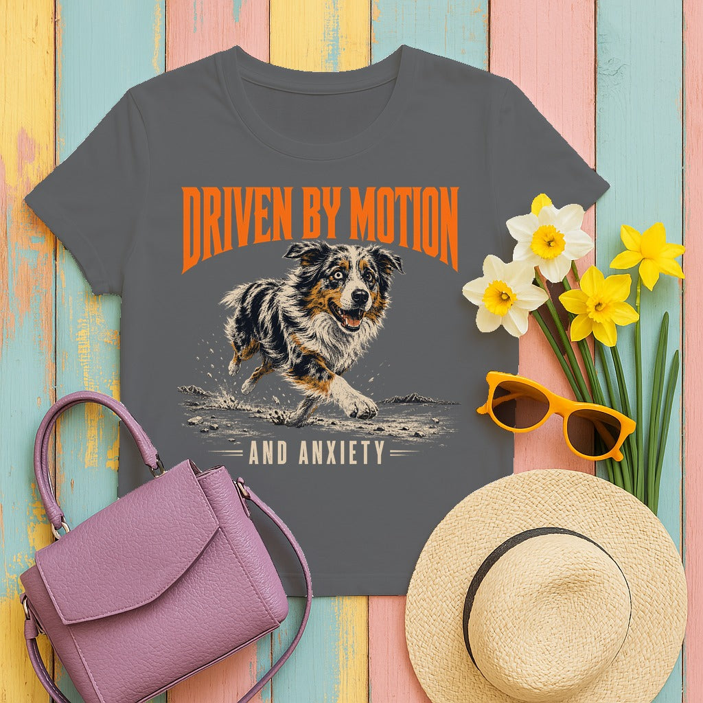 Motion & Anxiety Unleashed Aussie T-shirt in Graphite Heather
