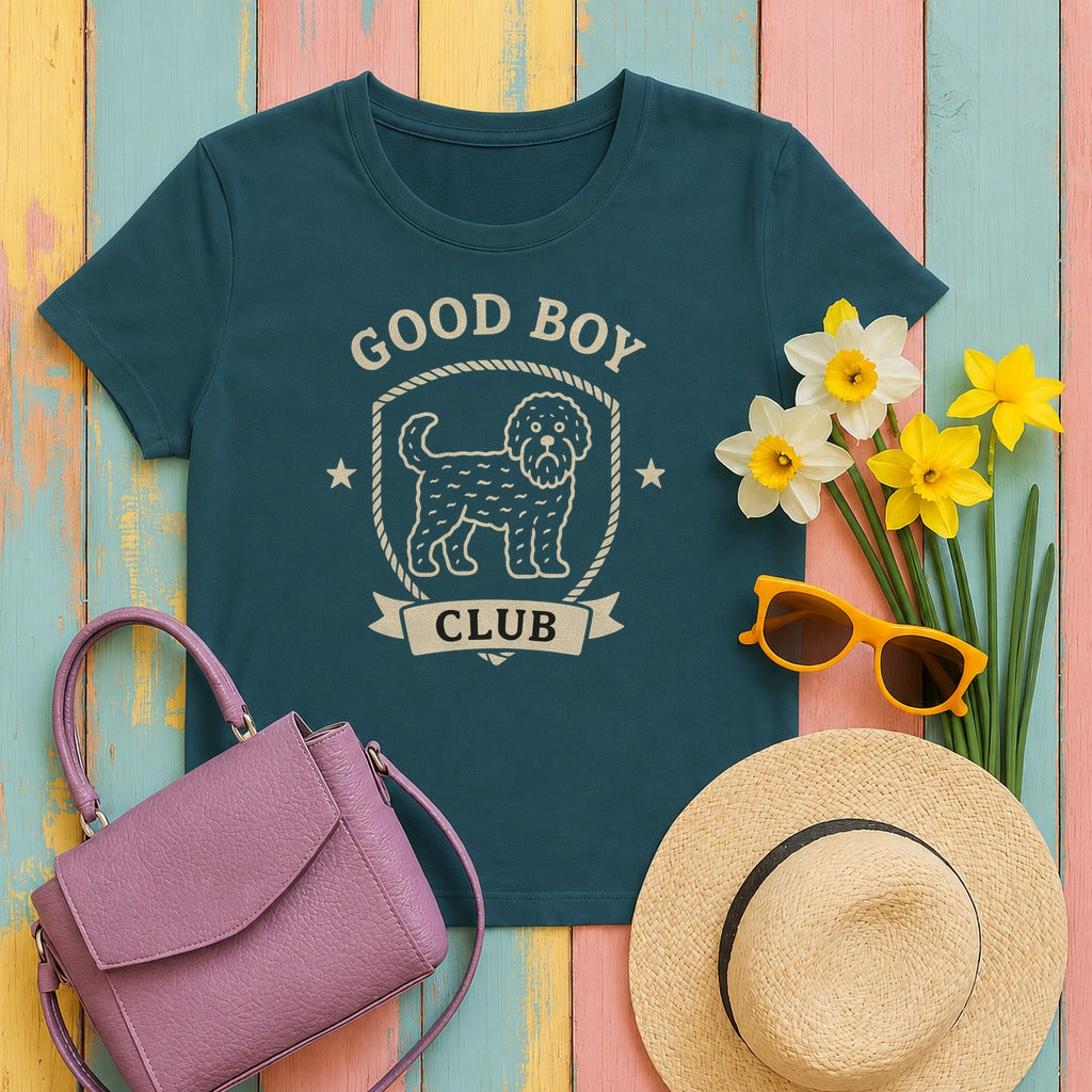 Barbet Good Boy Club Tee in Heather Deep Teal