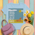 Dog Days are the Best Days with Vizsla T-Shirt in Light Blue