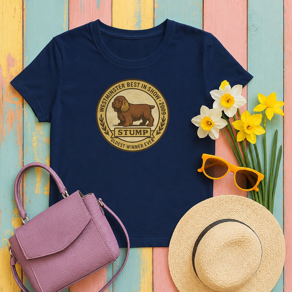 Sussex Stump Oldest Winner Ever Tee in Navy