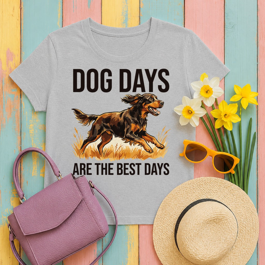 Dog Days Best Days Gordon Setter T-Shirt in Sport Grey