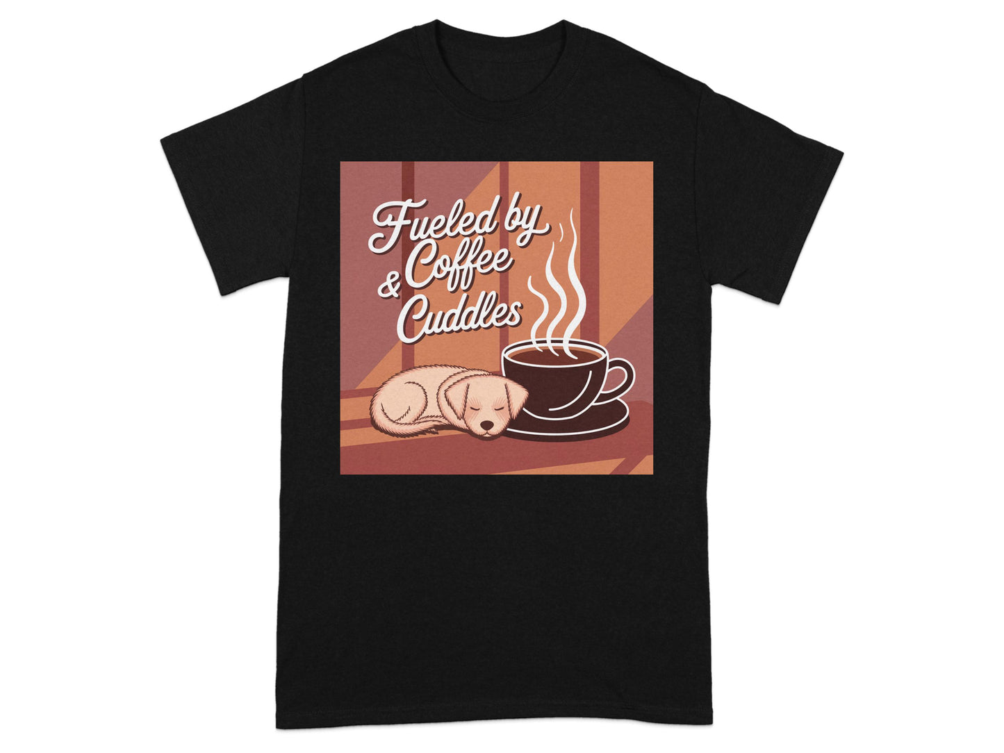 Fueled by Coffee and Cuddles Dog Lover T-Shirt product