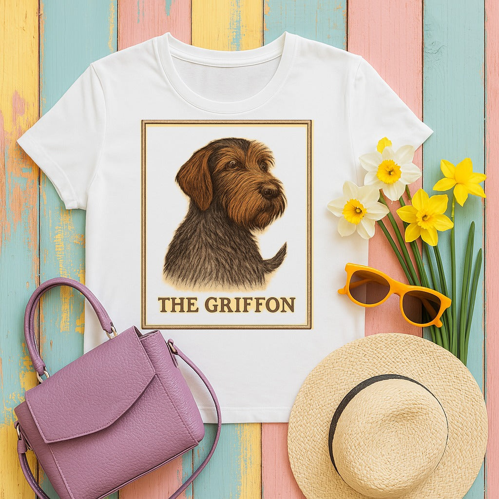 The Griffon Field Guide Portrait T-shirt in White
