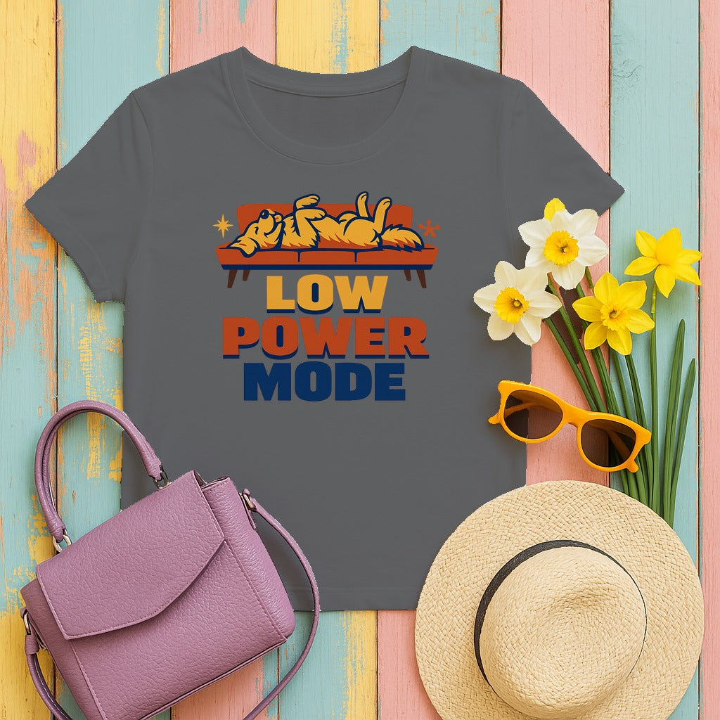 Low Power Mode Golden T-Shirt in Graphite Heather