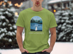 Paws and Reflect Green Snowy Landscape T-shirt