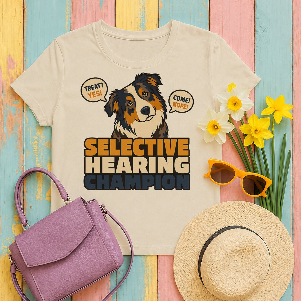 migbackfill selective-hearing-aussie-t-shirt tee flat lay hero v8