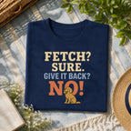 Golden Retriever fetch tee flat-lay