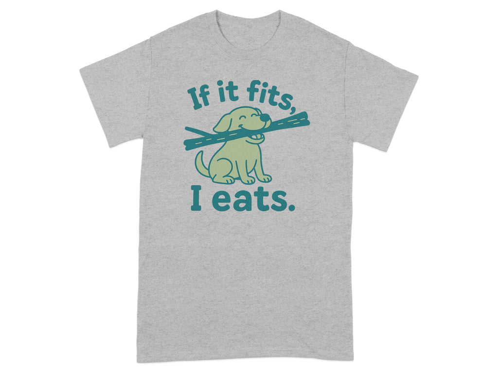 If it fits I eats graphic dog t-shirt cute design