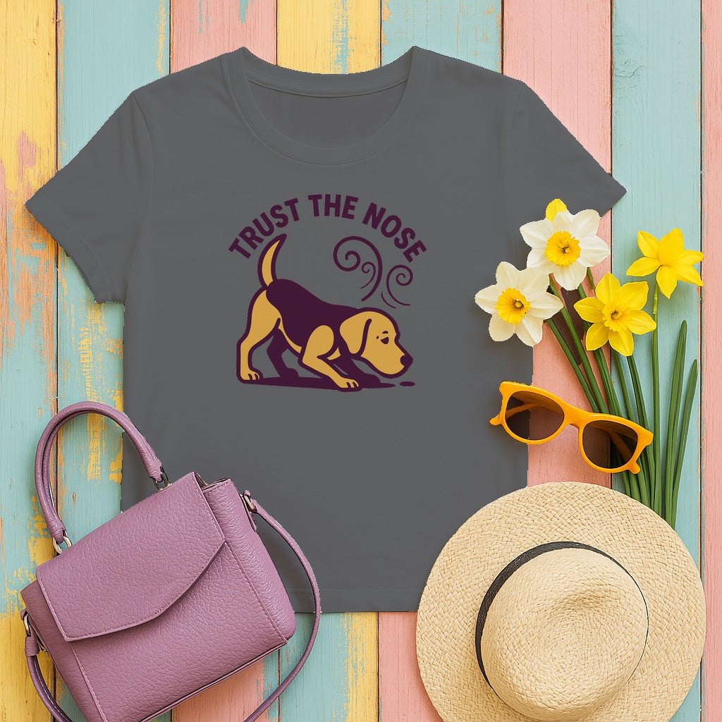 Trust The Nose Beagle T-Shirt in Graphite Heather