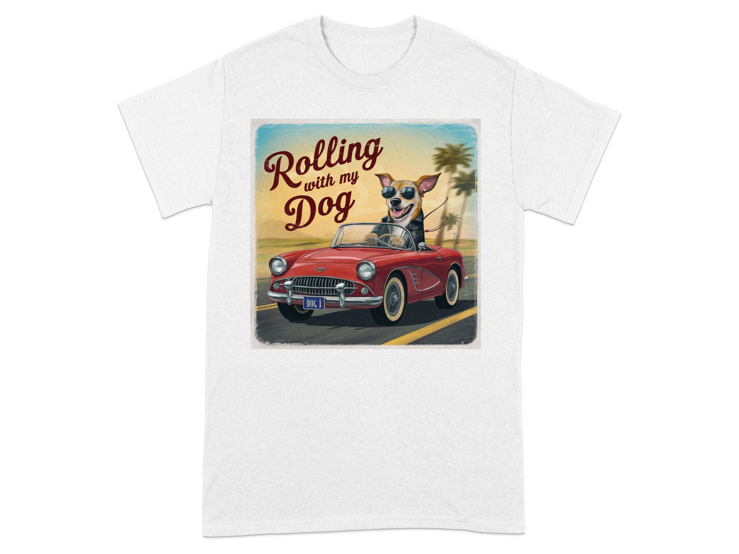 Rolling With My Dog Graphic T-Shirt product type