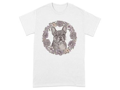 French Bulldog with Floral Design T-Shirt product