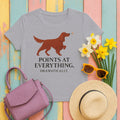 Irish Setter Points at Everything Dramatically T-shirt in Athletic Heather