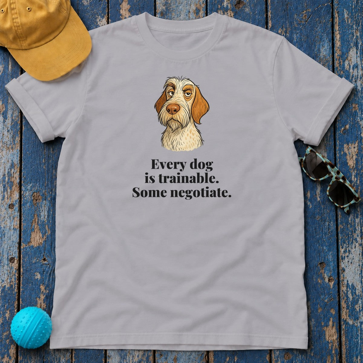 Spinone Italiano Some Negotiate Tee in Athletic Heather