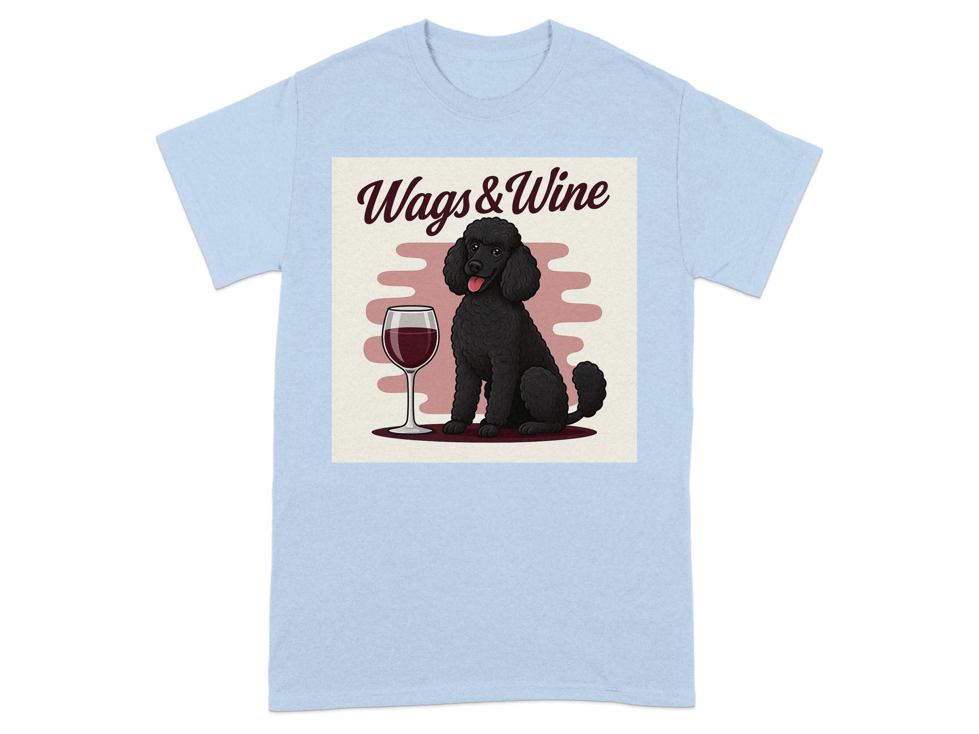 Wags and Wine Graphic Print Light Blue Shirt product
