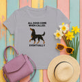 Gordon Setter Comes When Called Eventually Tee in Athletic Heather