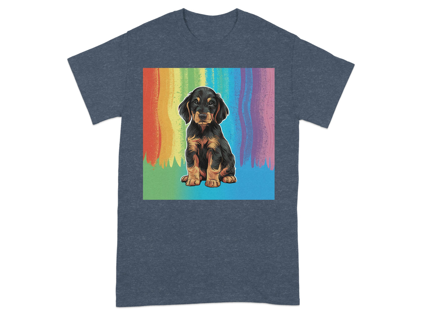 Rainbow Colorful Dachshund Dog Print T-shirt product