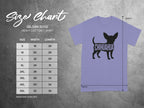 Gildan 5000 Heavy Cotton T-shirt size chart with width and length measurements in inches.
