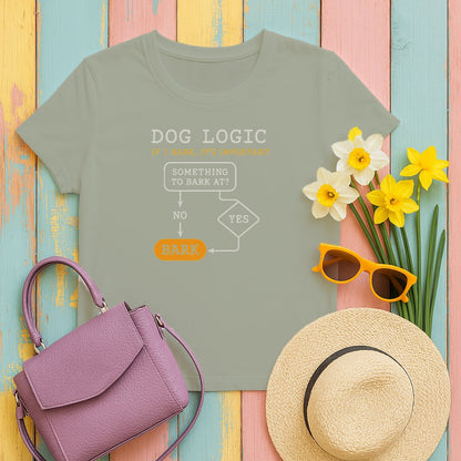 Dog Logic Funny Bark Flowchart Graphic T-Shirt product