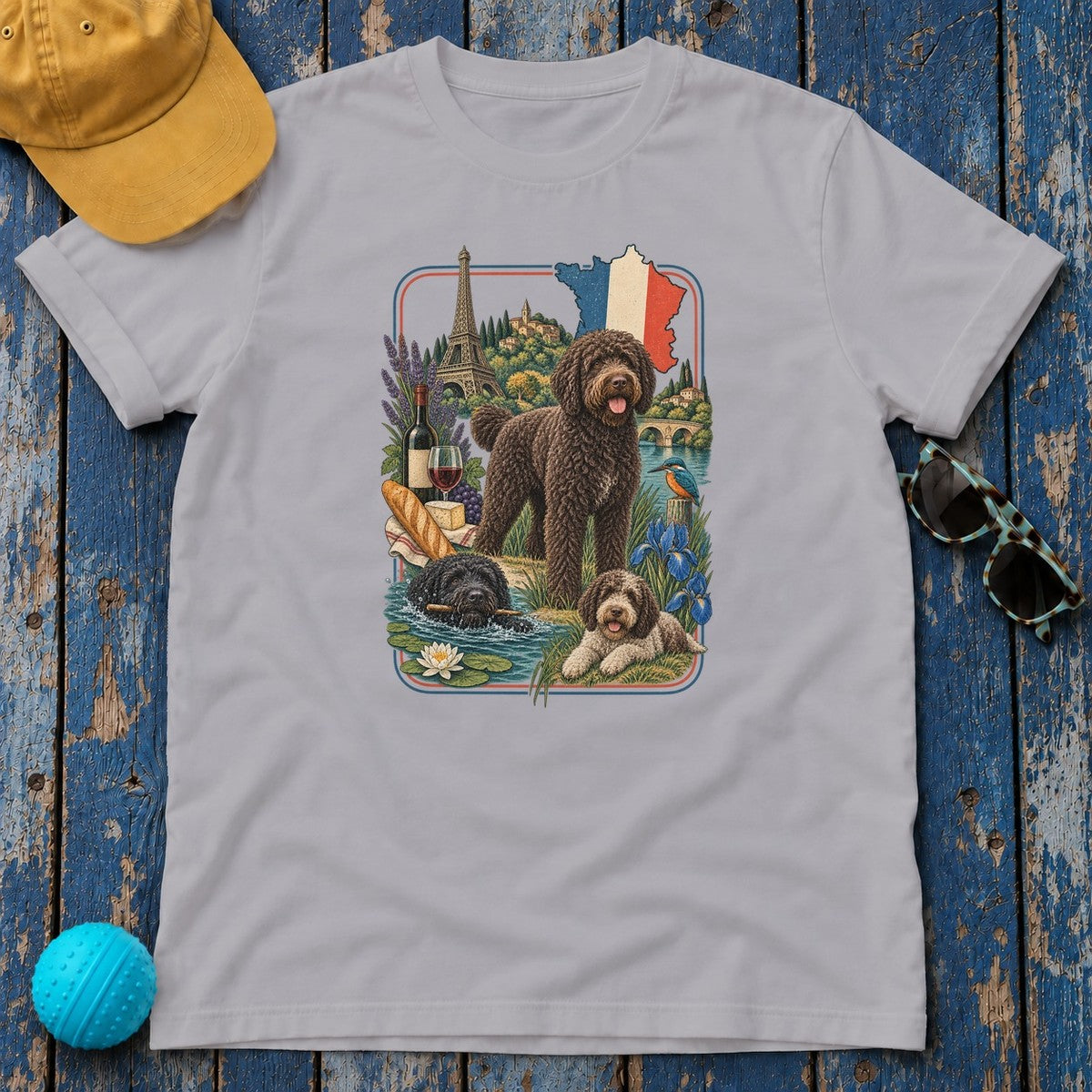 Barbet France Heritage T-Shirt in Athletic Heather