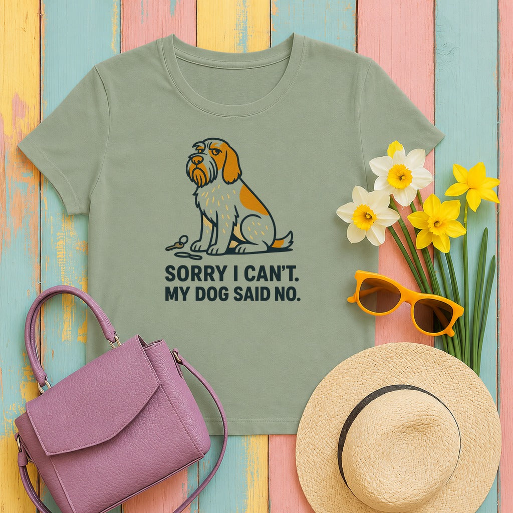 Spinone Italiano Sorry I Can't My Dog Said No Tee in Sage