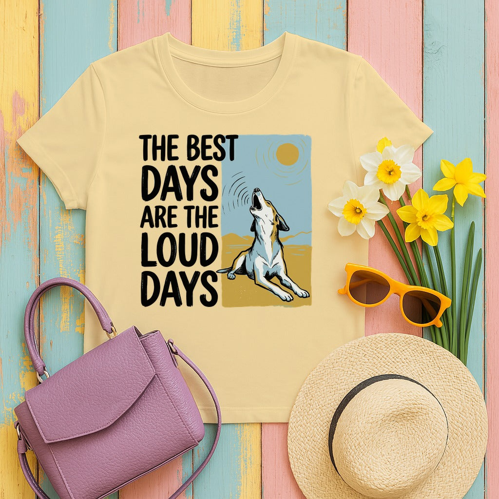 Loud Days Howler Beagle T-Shirt in Yellow Haze
