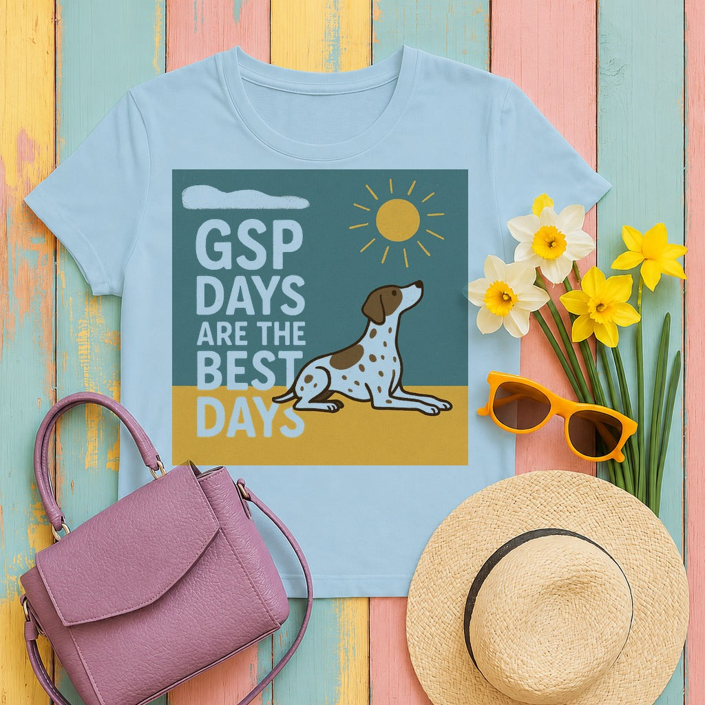 GSP Best Days Premium Graphic T-Shirt in Light Blue
