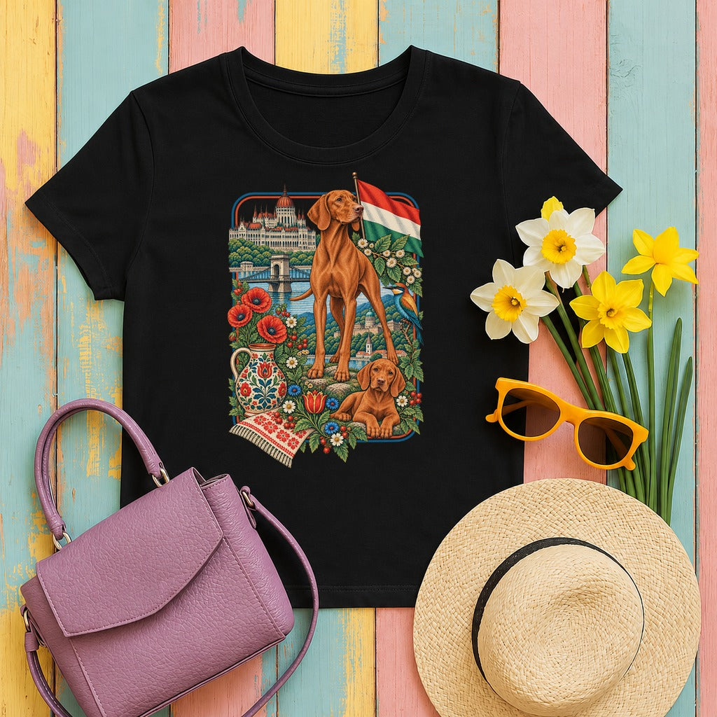 Vizsla Hungary Heritage tee, Black