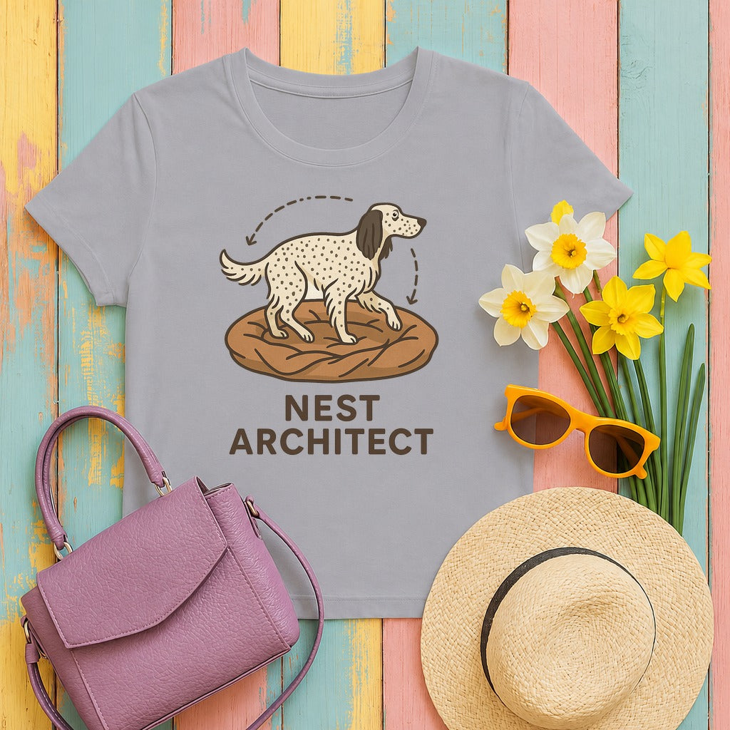 English Setter Nest Architect Tee in Athletic Heather