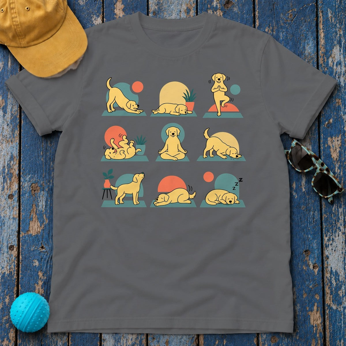 Lab Zen Poses T-Shirt in Graphite Heather