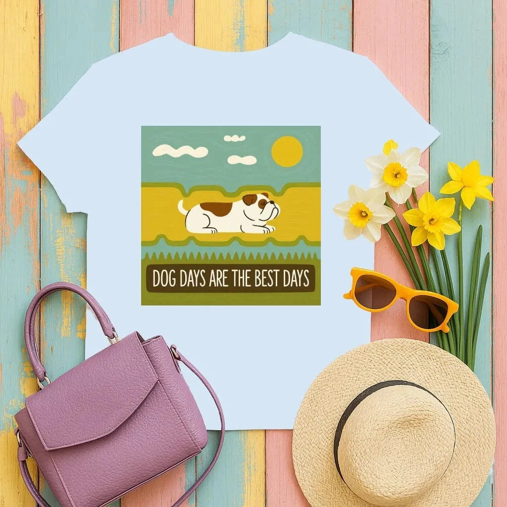 Dog Days Are the Best Days Bulldog T-Shirt T-shirt