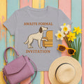 English Setter Awaits Formal Invitation Tee in Athletic Heather