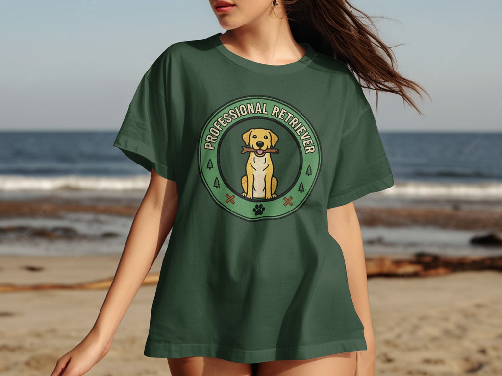 Professional Retriever Logo Beach T-shirt