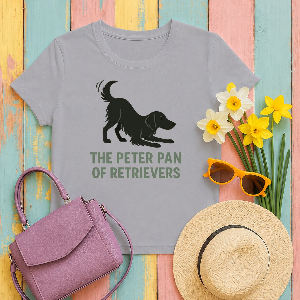 Flat-Coat Peter Pan of Retrievers Tee in Athletic Heather