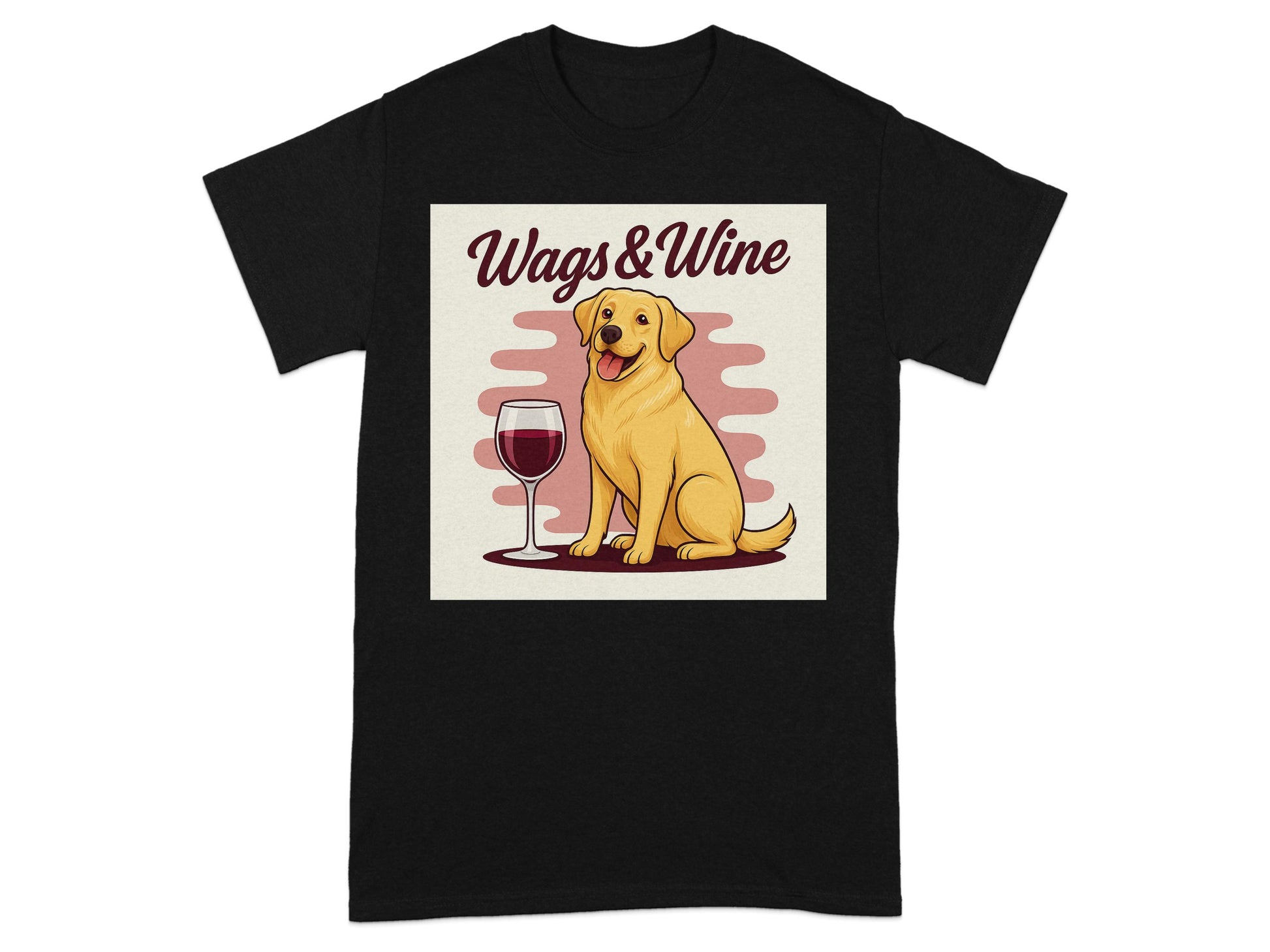 Wags and Wine Graphic Dog Lovers Shirt product type