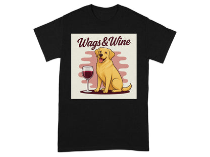 Wags and Wine Graphic Dog Lovers Shirt product type