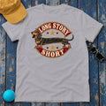 Long Story Short Dachshund T-Shirt in Athletic Heather - flat lay