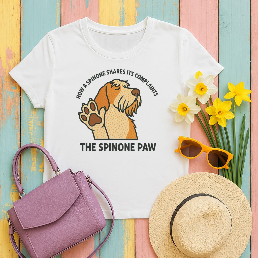 Spinone Italiano The Spinone Paw Tee in White