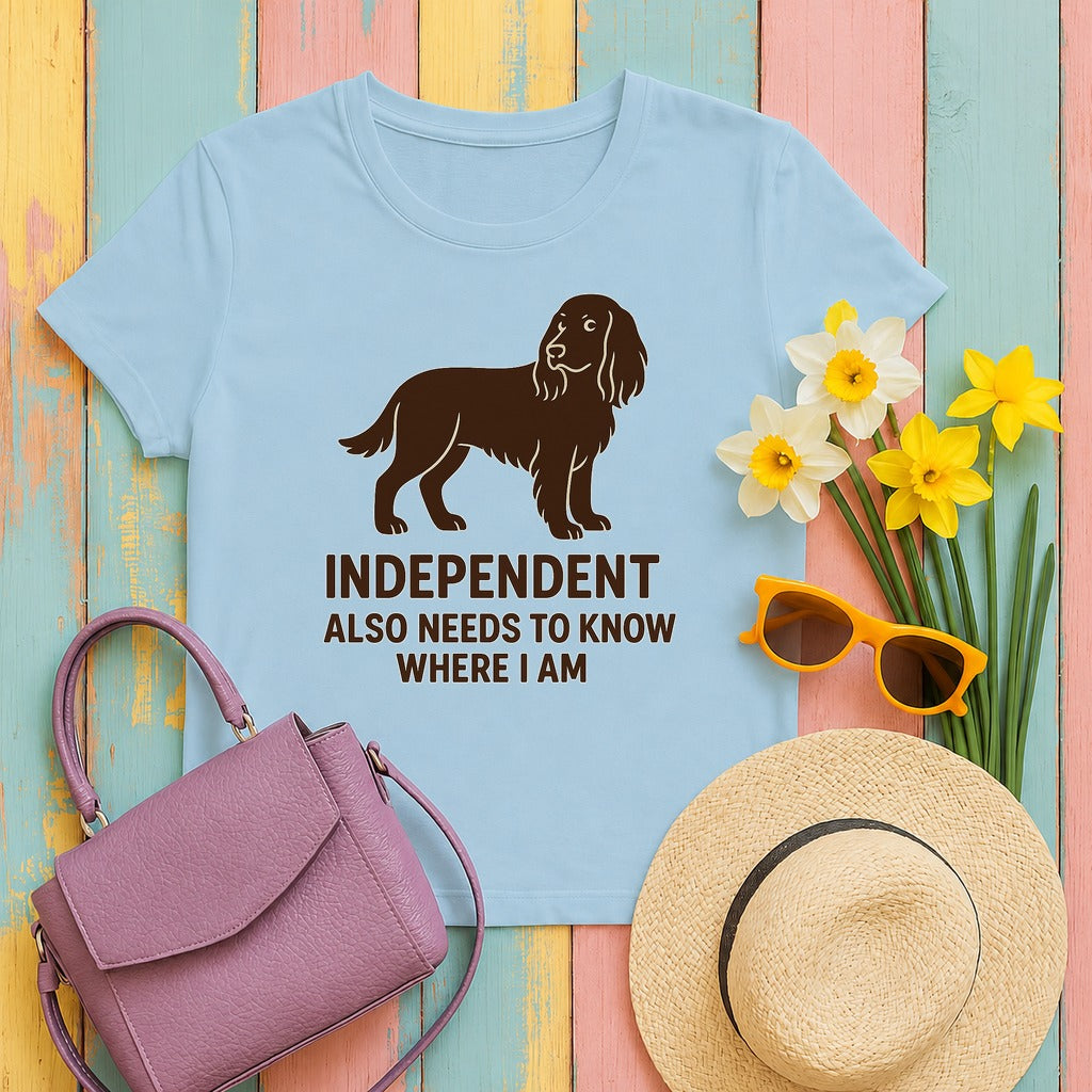 Field Spaniel Independent Tee in Light Blue