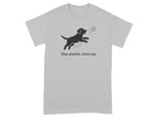 Stay playful chase joy dog and ball graphic T-shirt